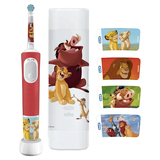 Oral-B PRO Kids elektrische tandenborstel met Disney The Lion King-thema, geschikt voor 3+ en E.A.P.D. goedgekeurd.