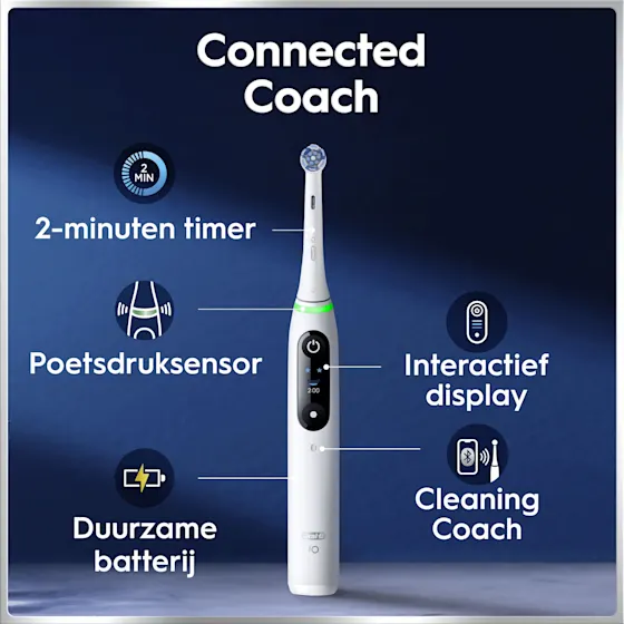 Oral-B iO 6 Elektrische Tandenborstels Wit & Roze Duoverpakking + 8 Opzetborstels