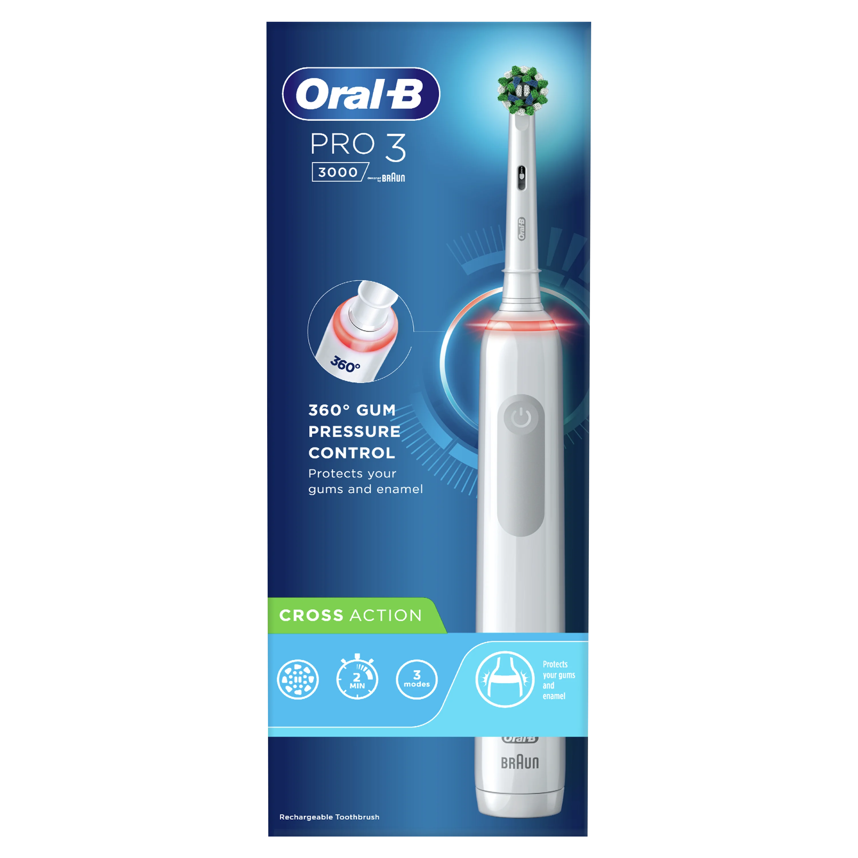 Chemie Voorwaarden Zichzelf Oral-B Pro 3 - 3000 CrossAction - Elektrische Tandenborstel | Oral-B