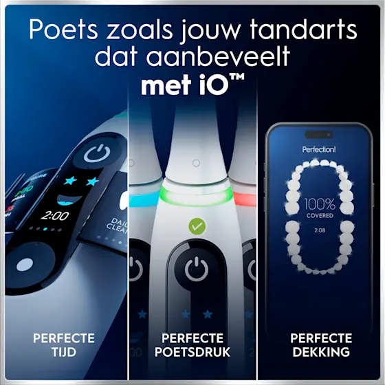 Oral-B iO 6 Elektrische Tandenborstels Wit & Roze Duoverpakking + 8 Opzetborstels