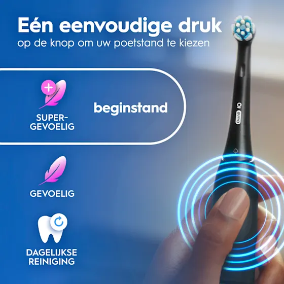 Oral-B iO 2 Elektrische Tandenborstels Zwart & Roze Duoverpakking + 4 Opzetborstels (Gentle Care)