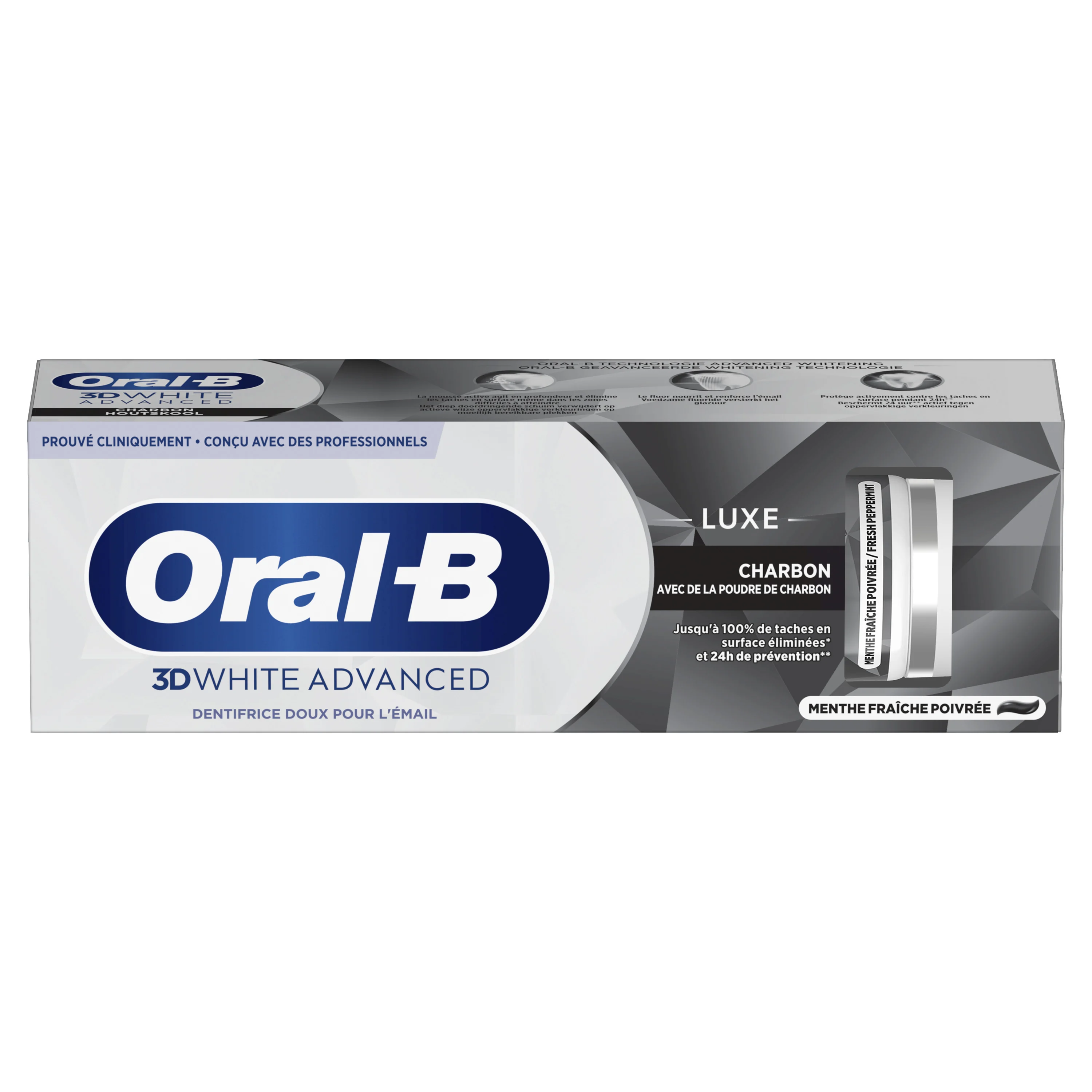Oral-B 3DWhite Advanced Luxe Houtskooltandpasta 