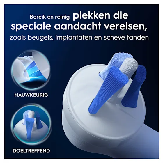 Oral-B iO opzetborstels voor interdentale reiniging, verpakking met 2 stuks.