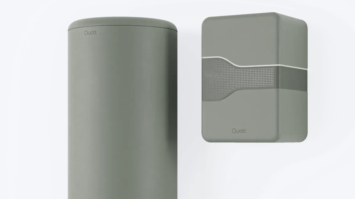Quatt 7kw monoblock all electric schematische weergave van het boilervat en binnenkastje
