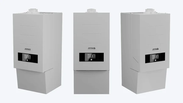 ATAG iQ-CC cv-ketel van links, voren en rechts