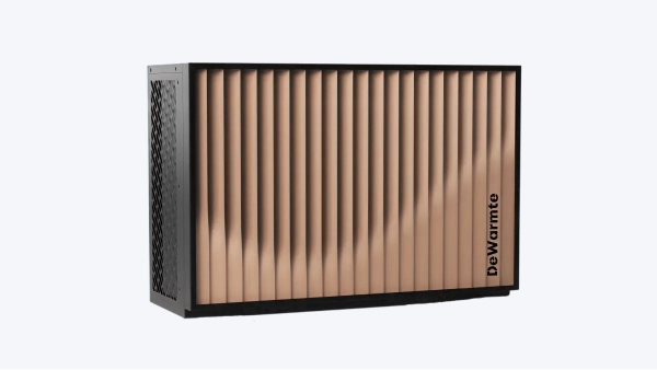 DeWarmte Pomp MP All electric warmtepomp buitenunit van dichtbij
