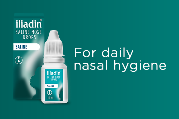 Moisturise the nasal passages with the help of iliadin Saline Nose Drops