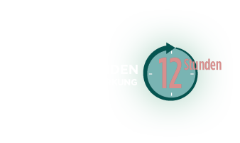 BIS ZU 12 STUNDEN  ABSCHWELLENDE WIRKUNG