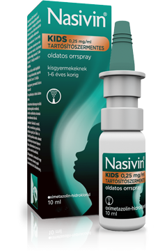 NASIVIN® KIDS 0,25 MG/ML TARTÓSÍTÓSZERMENTES OLDATOS ORRSPRAY