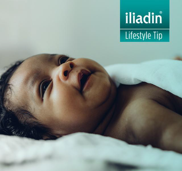 Clear your baby's nose with nasal decongestant drops.