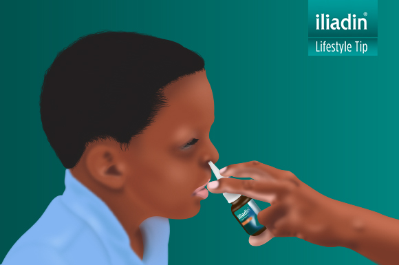  How to clear your child's nose using a nasal spray