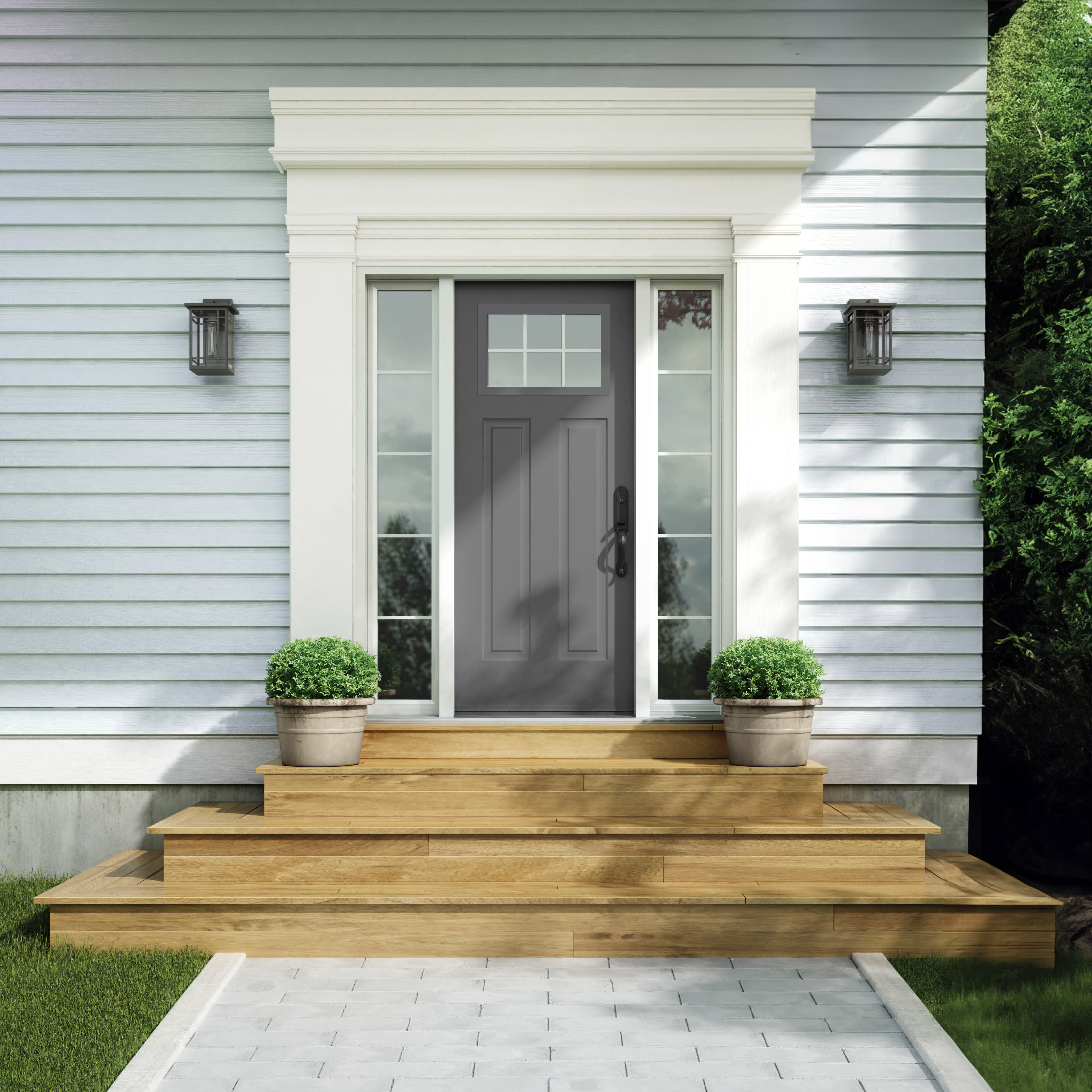 Exterior Door Trim Ideas: Front Entryway Design Inspiration, image size:3300x3300