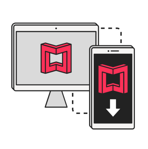 Icon Illustration - Computer Phone Download App