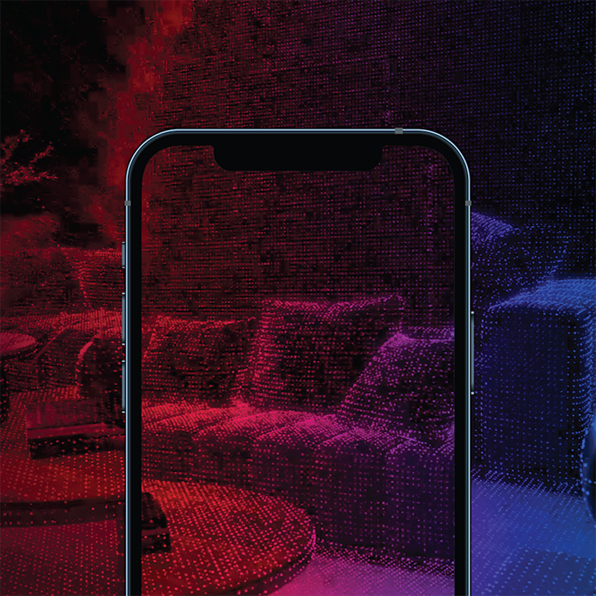 LIDAR 블로그 이미지가있는 iPhone