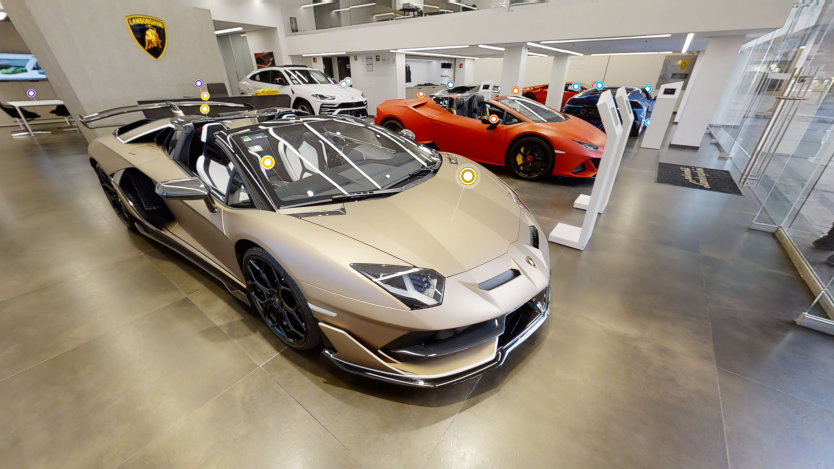 Virtually visit a dealership in Mexico City and get behind the wheel of a  Lamborghini | Matterport