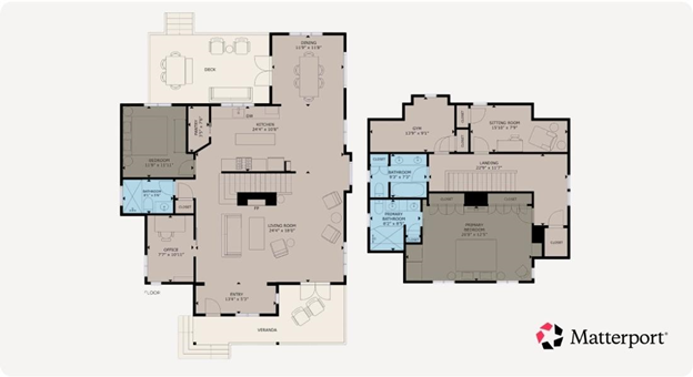 colored floor plan simple