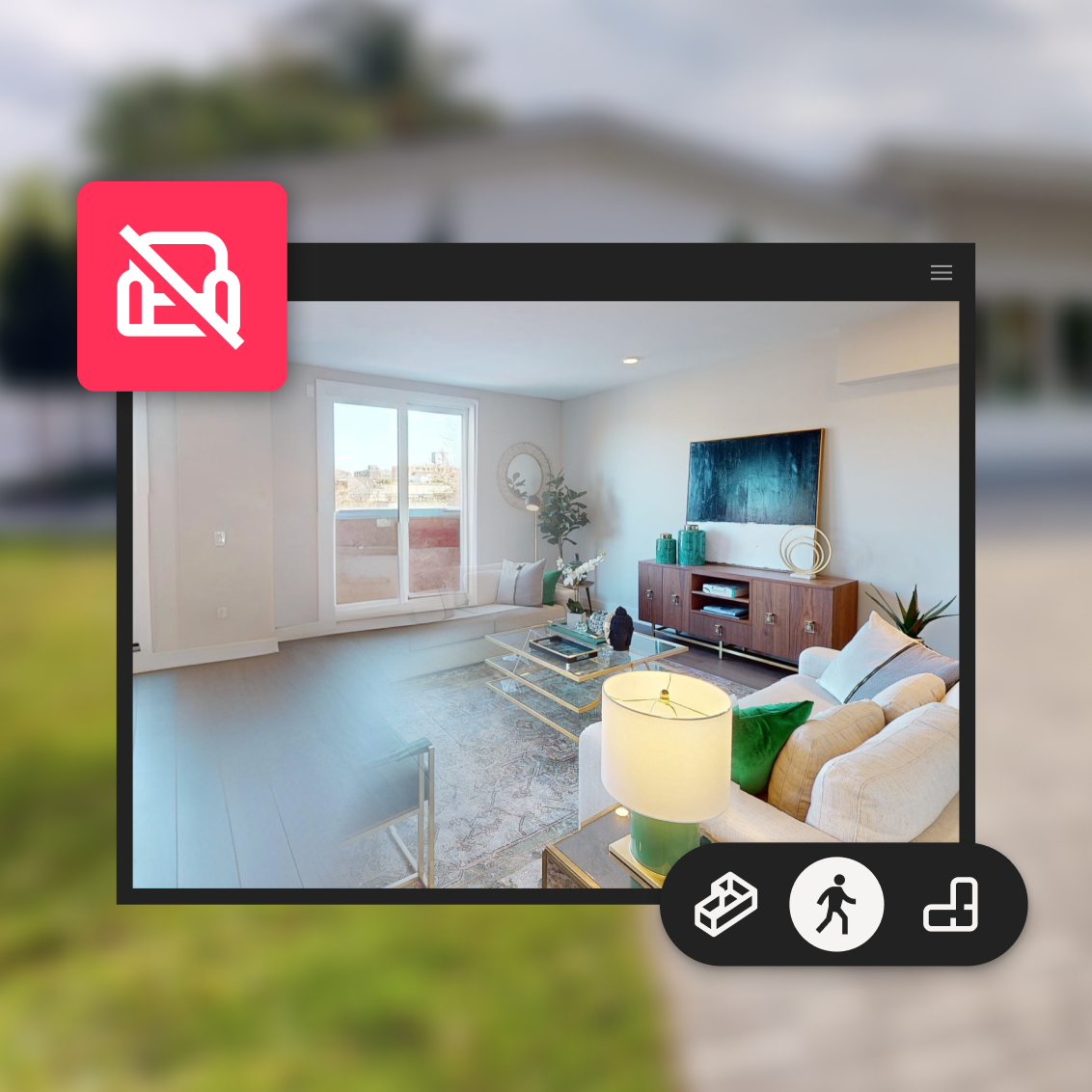 Imagen de la función de desamueblar de Matterport 