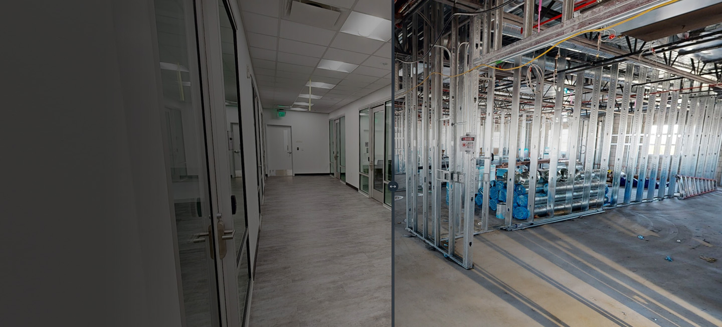 An image of a space under construction