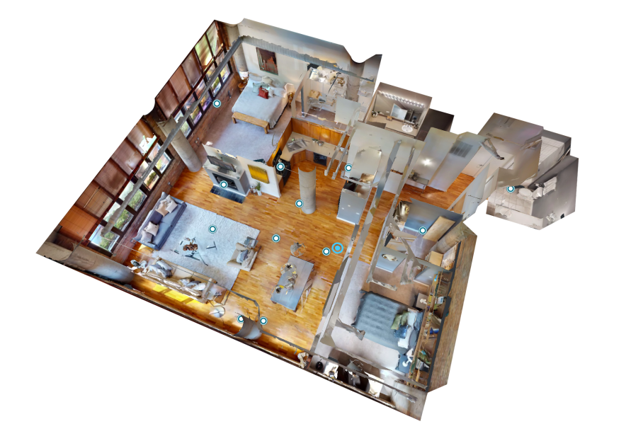 Dollhouse example with Matterport's 3D camera for real estate photography