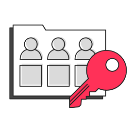 Icon Illustration - Key Folder People