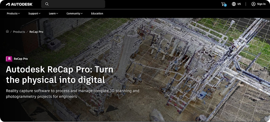 Autodesk ReCap Pro - homepage