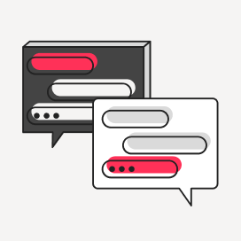 Icon Illustration - Chat Bubbles Texts