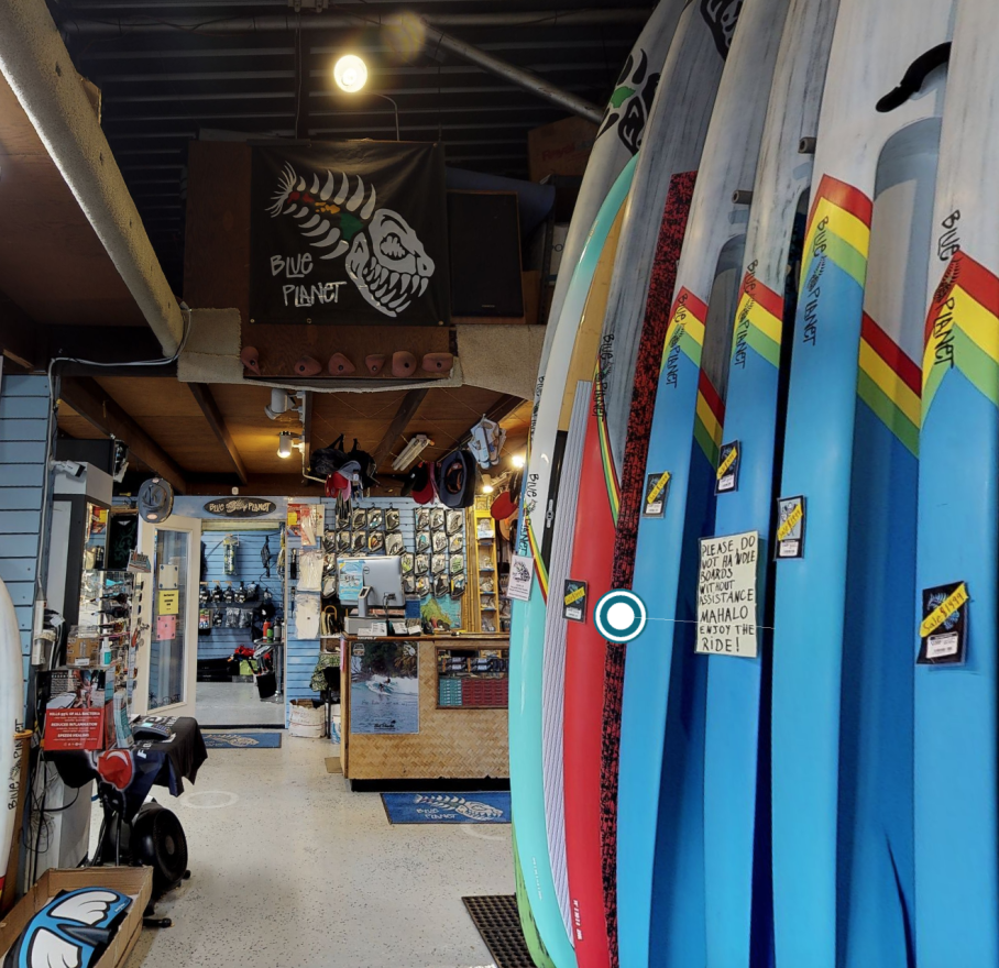Open for virtual business, Blue Planet Surf Shop