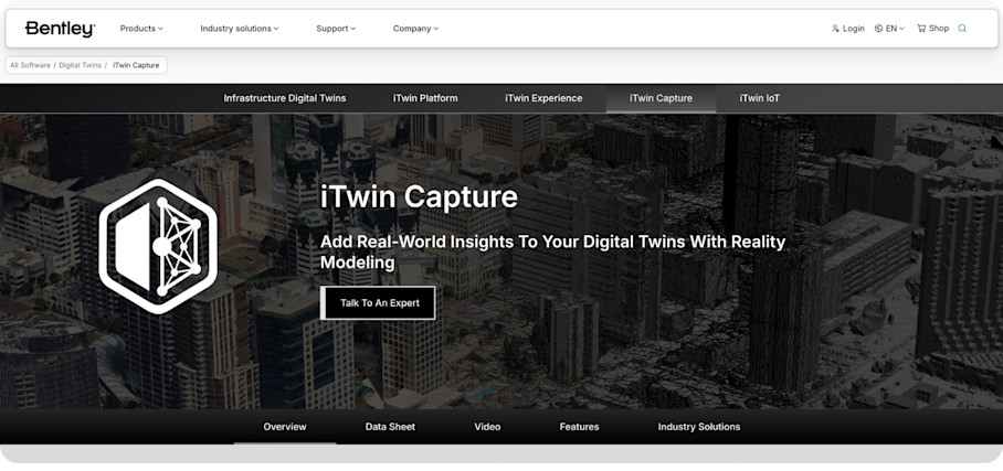 Bentley iTwin Capture - homepage