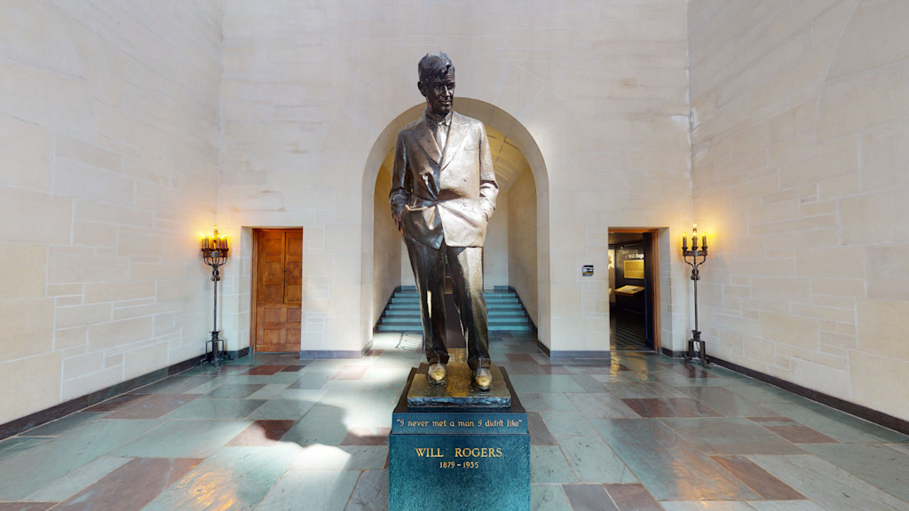 Walk through a digital twin of the Will Rogers Memorial Museum in ...