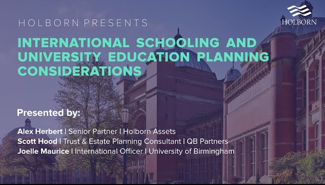 International Schooling and University Education Planning Considerations