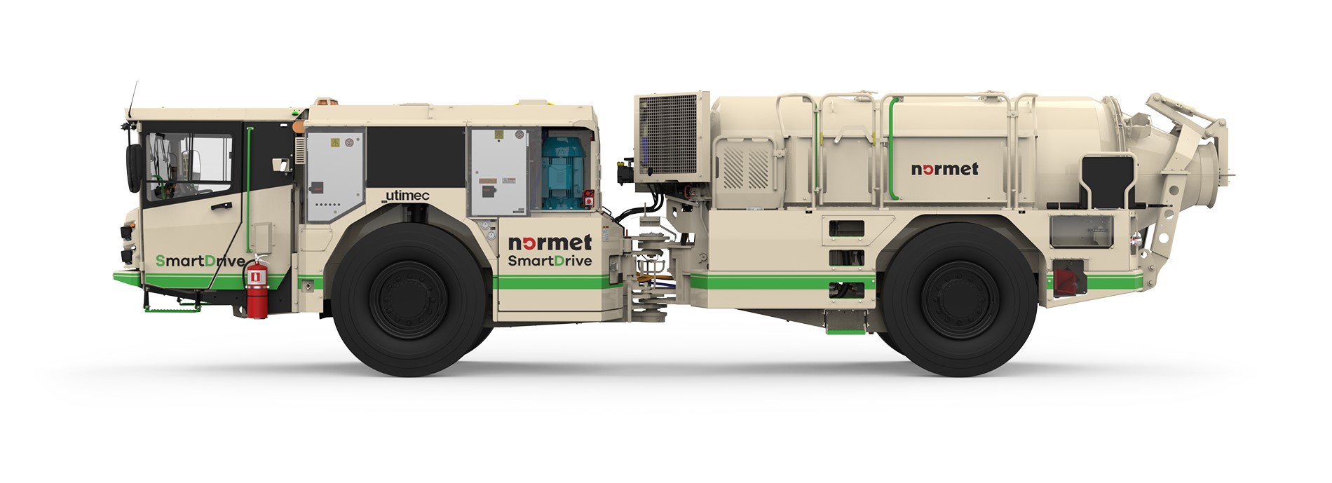 Battery-electric Utimec LF 600 Transmixer SD with a practical