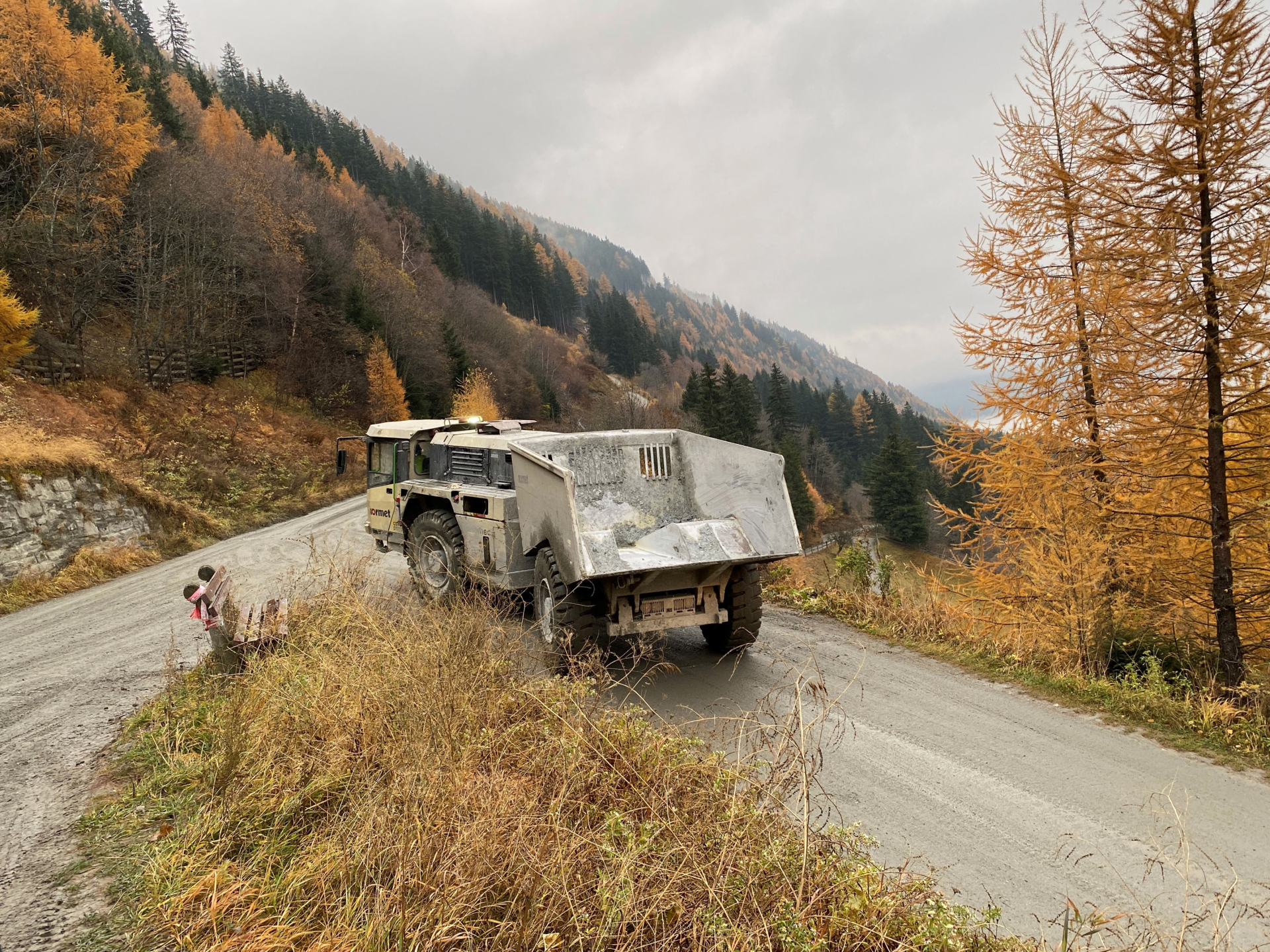 Normet Dumper for Underground Logistics