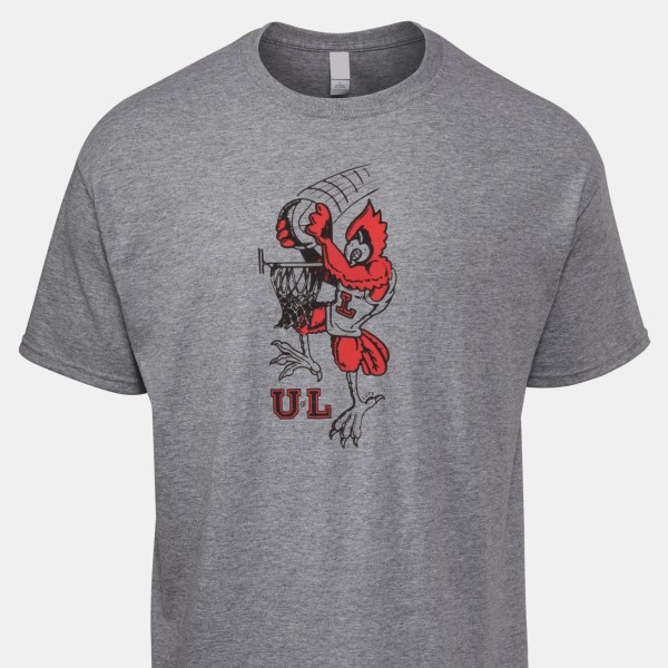 Men's Homefield Heathered Red Louisville Cardinals Vintage Hoops T-Shirt Size: Medium