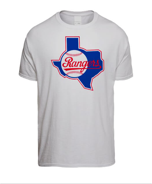 1982 Texas Rangers Iconic Men's 60/40 Blend T-Shirt by Vintage Brand