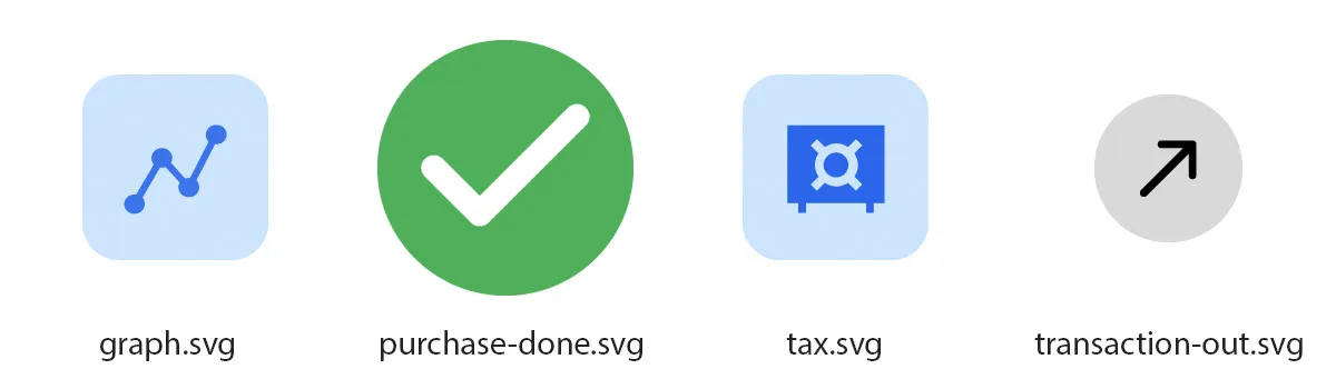 SVG files with icons