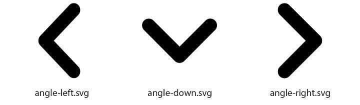 SVG files with icons