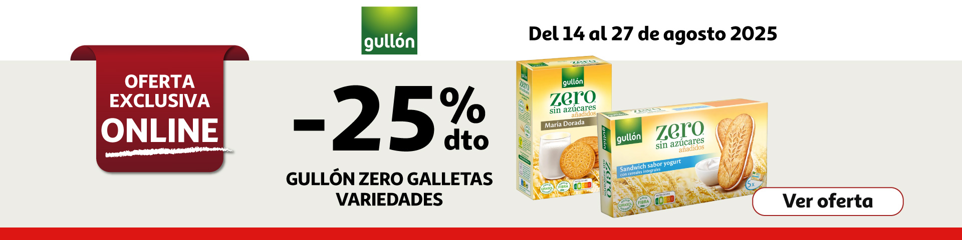 25% Dto. - Productos seleccionados GULLÓN