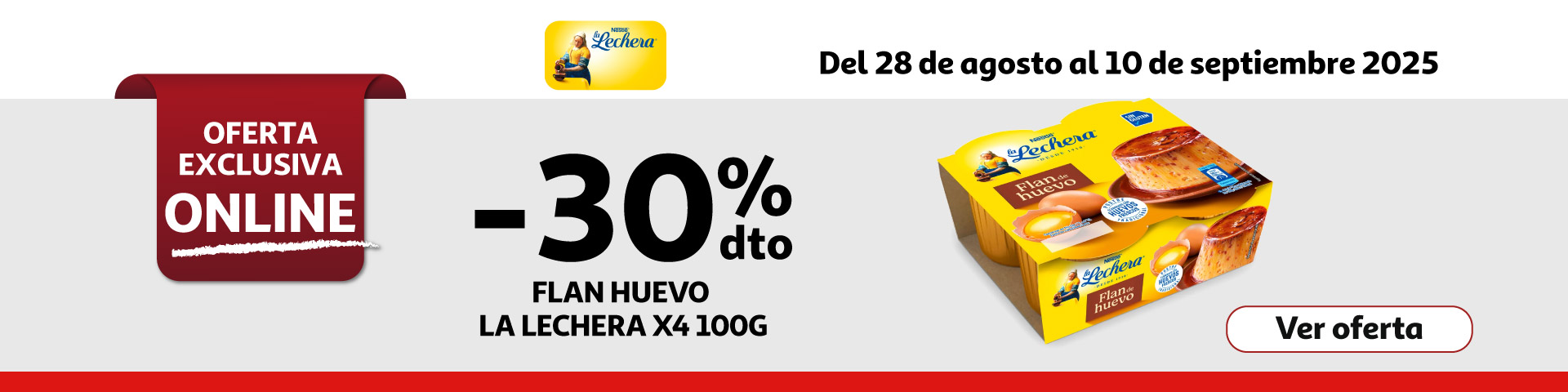 -30% dto FLAN HUEVO LA LECHERA X4 100G