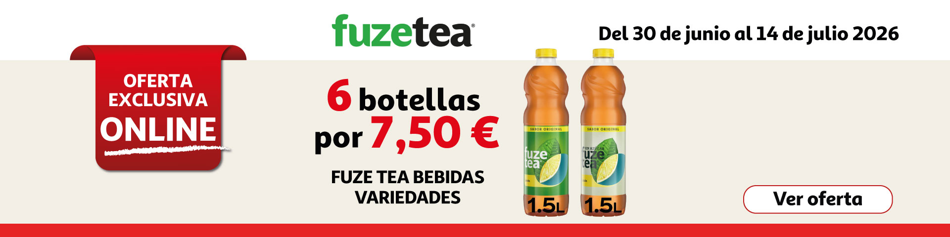 6 Botellas por 7,50 € - FUZE TEA Bebidas