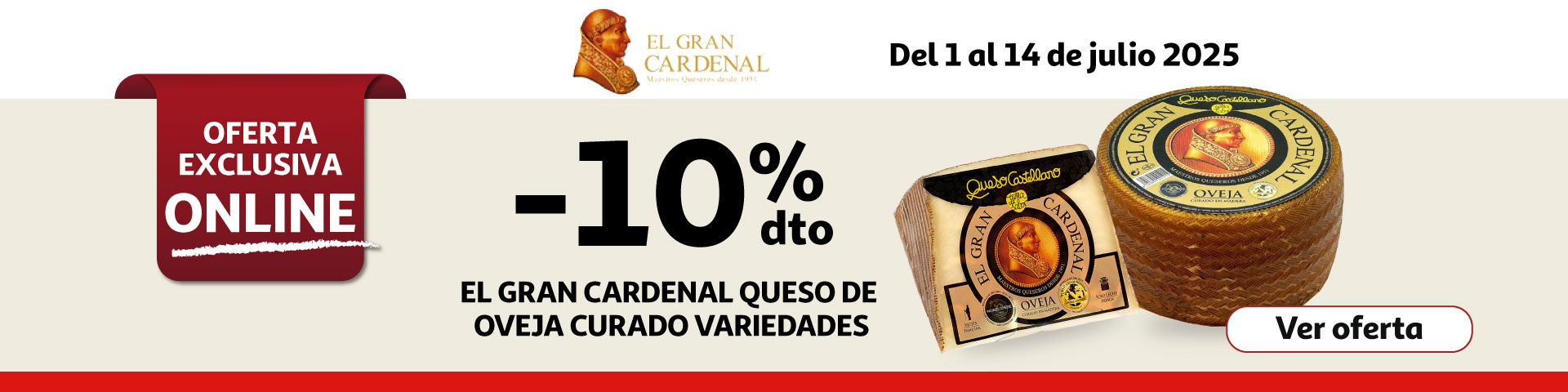 10% Dto. - EL GRAN CARDENAL Quesos de oveja curado