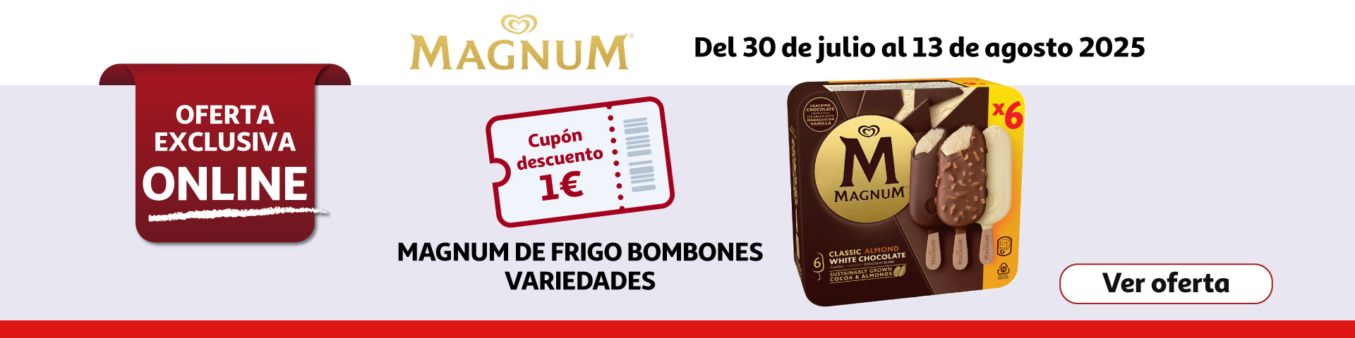 Cupón 1€ - MAGNUM de Frigo Bombones 