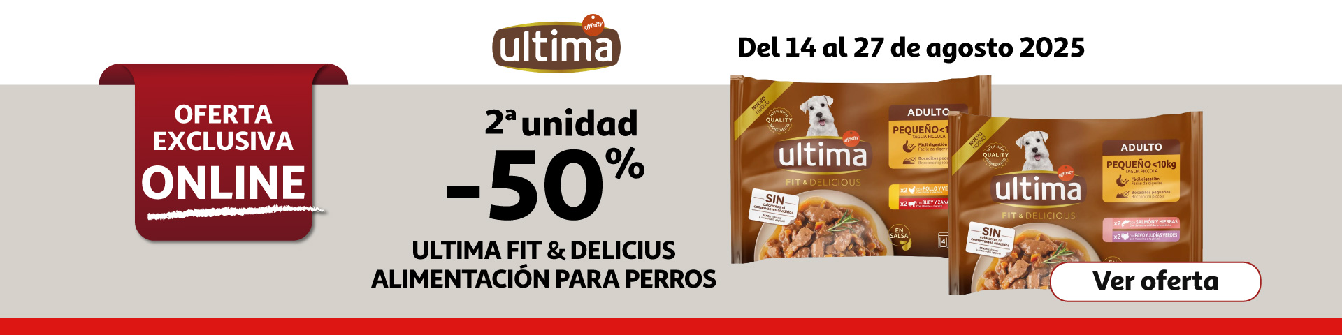 2ª al 50% - ULTIMA Fit & delicius Alimentación húmeda Perros