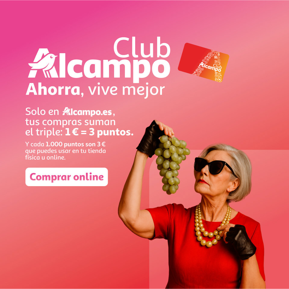 1€ = 3 puntos con el Club Alcampo