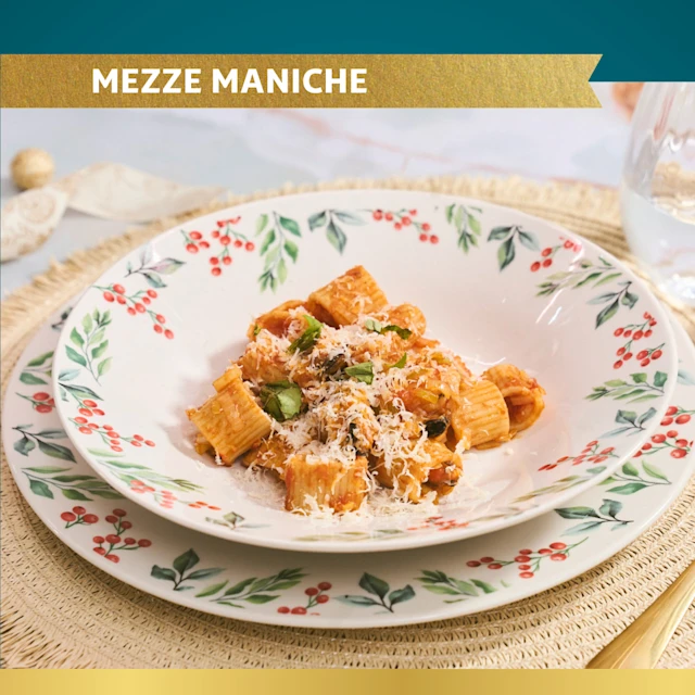 Receta mezze maniche frutti di mare con langostinos