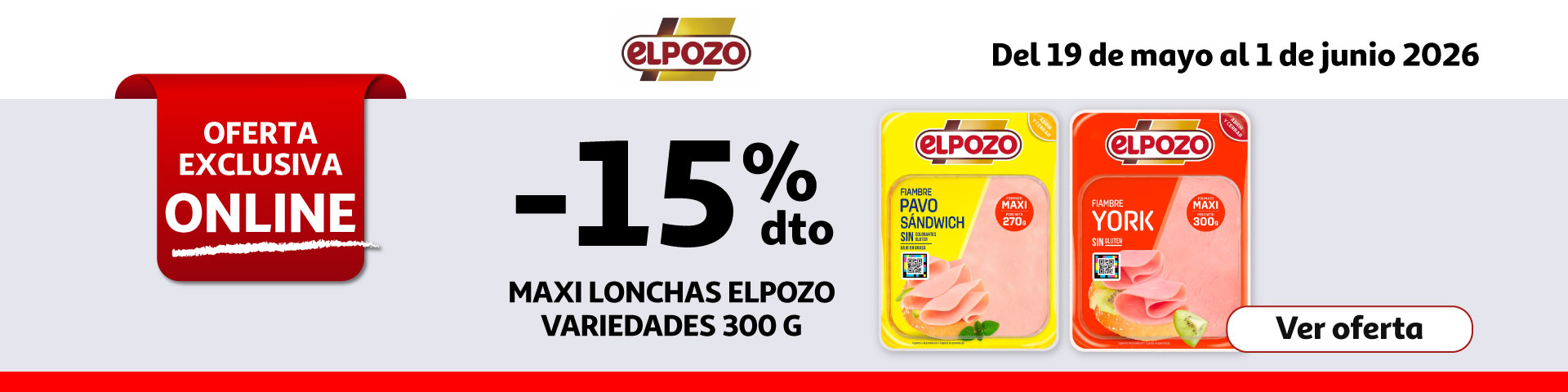 15% Dto. - Maxi lonchas ElPozo 