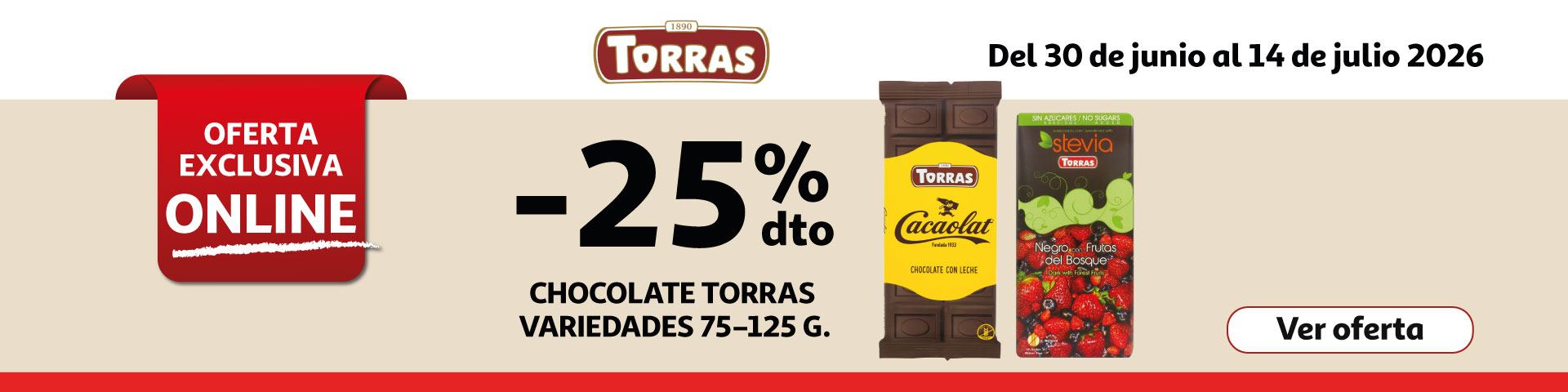 25% Dto. - Chocolate Torras 