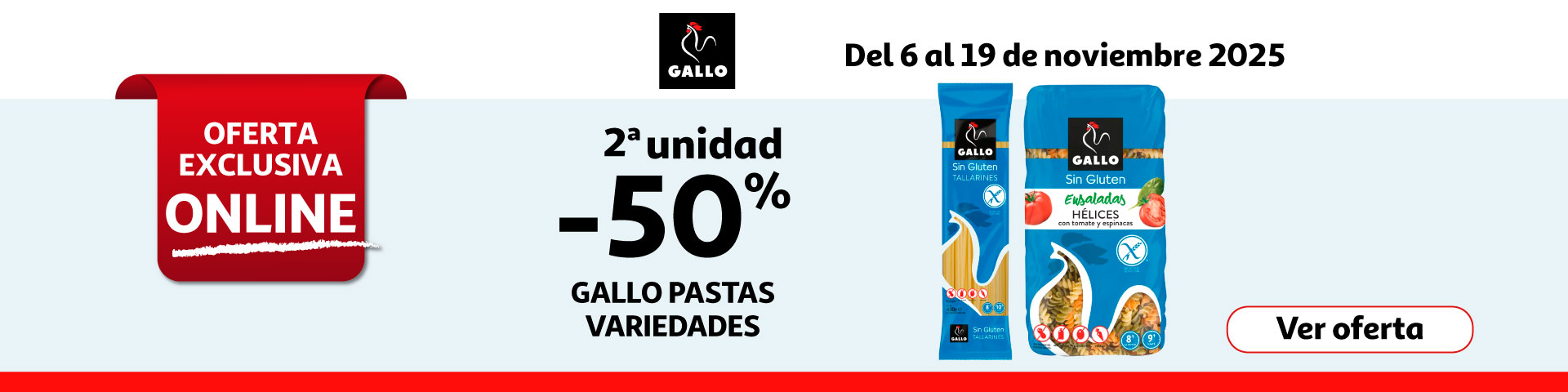 2ª Unid. -50% - Selección de productos Sin Gluten GALLO