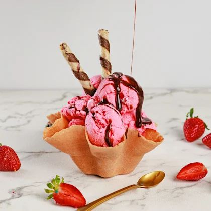 helado de fresa