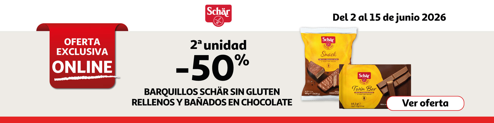 2ª Unid. al 50% - Barquillos Schär