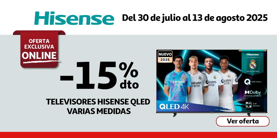 15% - Televisores QLED HISENSE 